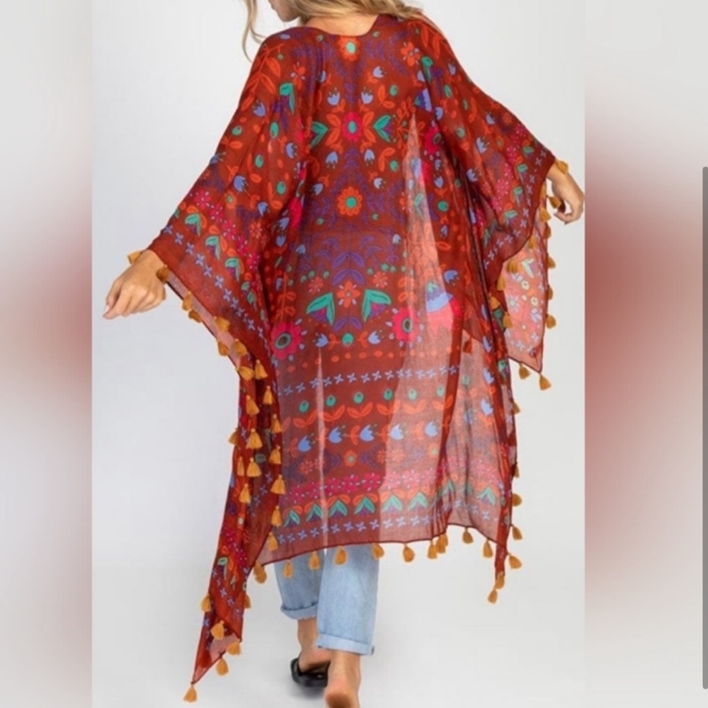 Natural Life Burnt Orange Kimono
